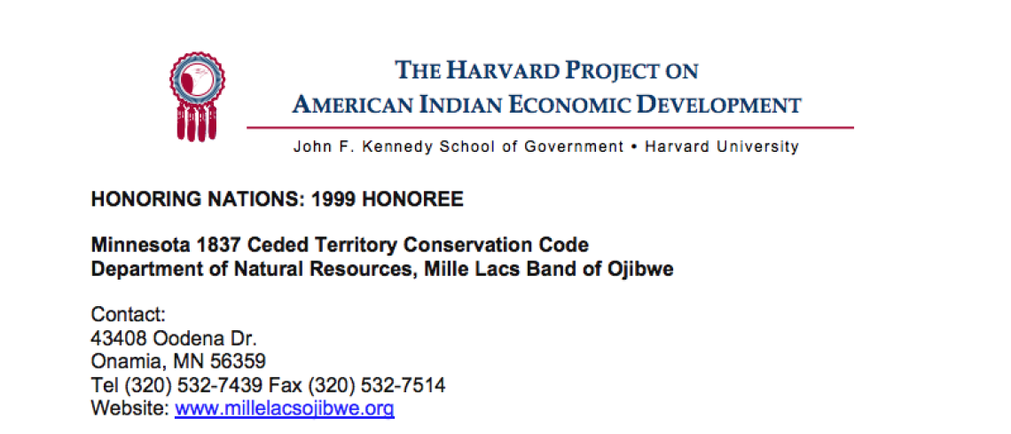 Mille Lacs Band of Ojibwe NNI Database